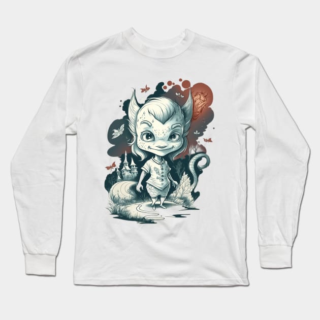 Mystical fantasy character. Long Sleeve T-Shirt by AndreKENO